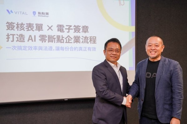 點點簽與叡揚資訊攜手，實現表單到簽章 AI 零斷點整合