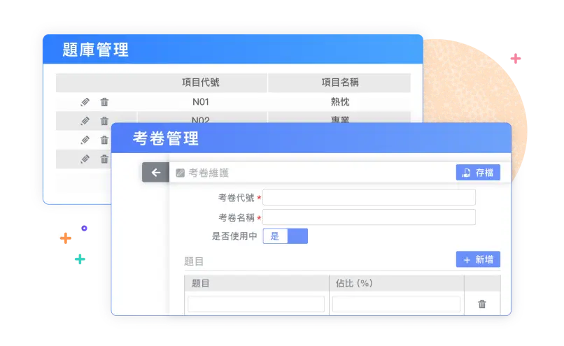 多樣化指標題庫,滿足職位需求